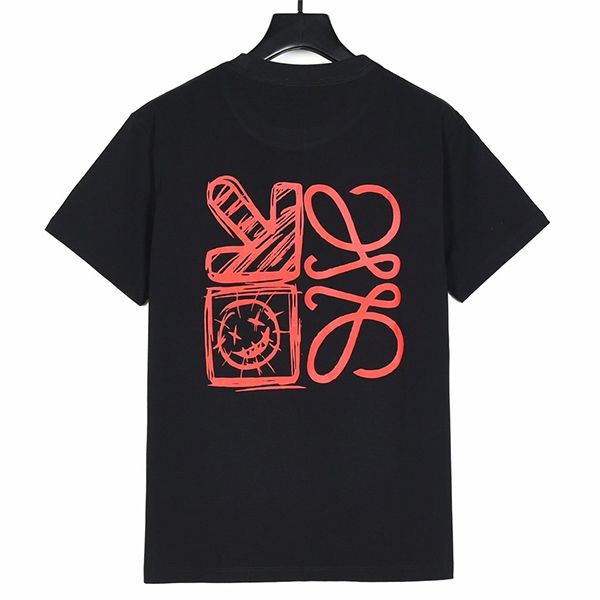 注目★ロエベ エンブロイダリー 偽物 アナグラム Tシャツ lof75331